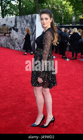 Millie Brady arriving for the King Arthur European Premiere held at the