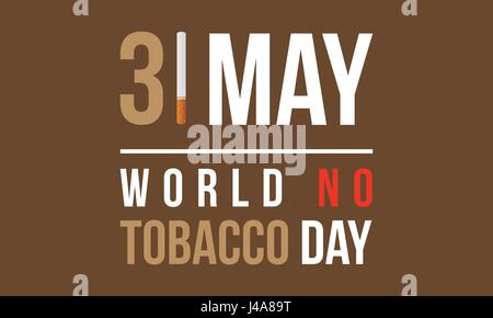 vector flat world no tobacco day style Stock Vector