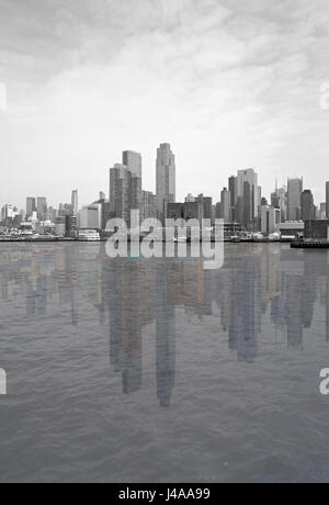 Manhattan taken from Hudson river, New York Stock Photo