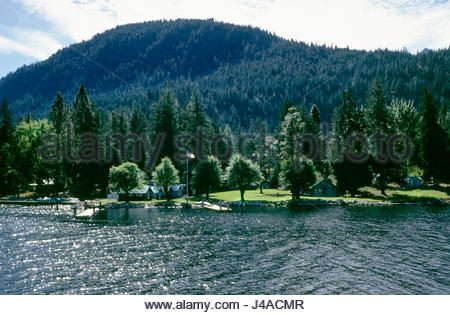 Cabins On A Point At Lucerne Seen From The Lady Of The Lakes