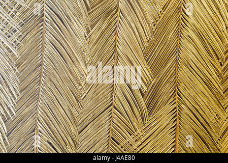 Shiny yellow leaf gold foil background and texture Stock Photo