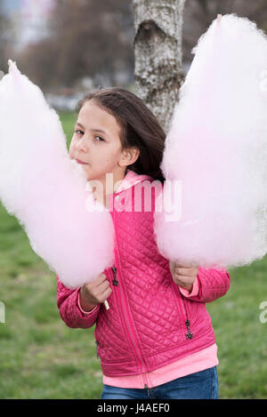 Candy floss in the park Stock Photo