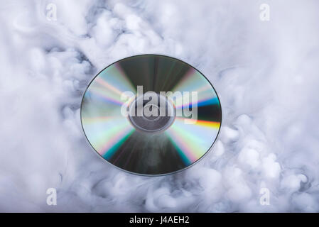 Compact disk. Soundcloud. Conceptual image Stock Photo