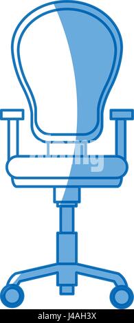 office chair wheel seat comfort soft Stock Vector