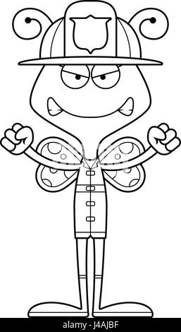 A cartoon firefighter butterfly looking angry Stock Vector Image & Art ...
