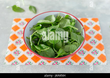 Baby Spinach Leaves Stock Photo