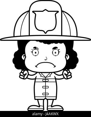 A cartoon firefighter girl looking angry Stock Vector Image & Art - Alamy