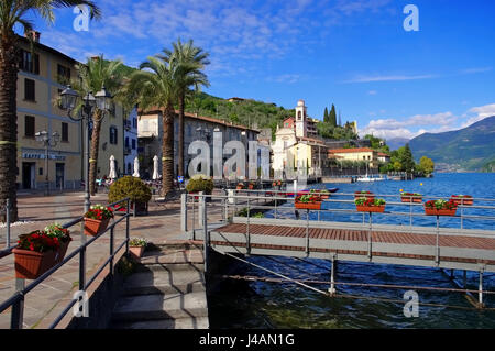 Riva di Solto Iseo lake, Lombardy in Italy Stock Photo