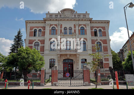 Part of the Budapesti Muszaki es Gazdasagtudomanyi Egyetem (University of Technology and Economics of Budapest) in Budapest, Hungary. Stock Photo