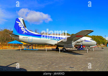 Air Nippon YS-11 Airliner displayed at Kakamigahara Aerospace Museum Gifu Japan Stock Photo