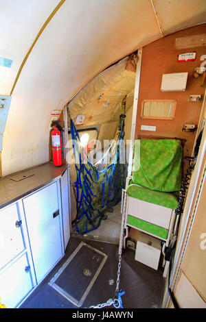 Passenger Cabin of Air Nippon YS-11 Stock Photo