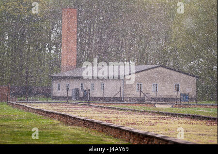 The Crematory in Nazi German concentration camp KL Stutthof in 72 anniversary of liberation of the concentration camp by the Red Army in Museum of Stu Stock Photo