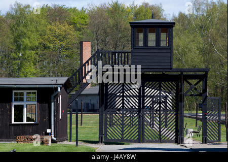 Death Gate and the crematory in Nazi German concentration camp KL Stutthof in 72 anniversary of liberation of the concentration camp by the Red Army i Stock Photo