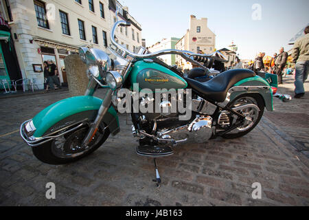 Harley Davidson Heritage Softail Motorbike Stock Photo