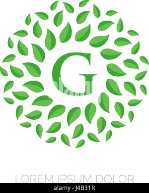 Vector leaves green nature logo and symbol Stock Vector Image & Art - Alamy