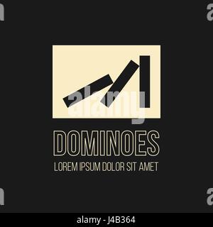 Dominoes vector logo design. Logotype icon symbol Stock Vector