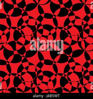 Black and Red Abstract Background Seamless Pattern. Vector Illus Stock Vector