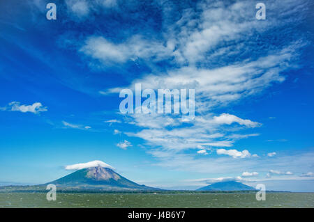 Ferry view on the way to Ometepe Island, Nicaragua Stock Photo