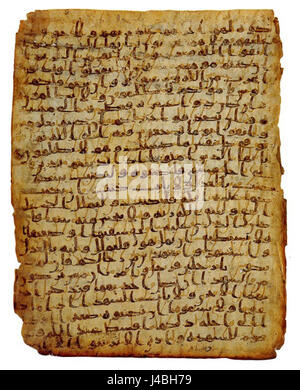 Qur'anic Manuscript   4   Hijazi script Stock Photo