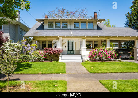 Classic craftsman house in Portland, Oregon Stock Photo