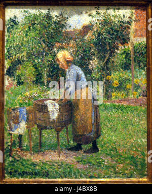 Pissarro   A Washerwoman at Eragny Stock Photo