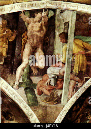 The punishment of Haman - Esther 7 Stock Photo - Alamy