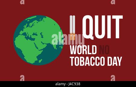 World no tobacco day vector flat Stock Vector