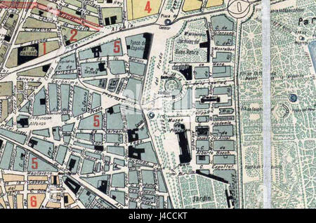 This is a detailed plan from 1906, capturing a close-up view of a structure or area. It provides valuable insight into early 20th-century architectural or urban design. Stock Photo