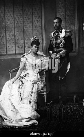 Princess Mary of Teck wedding dress 1893 no2 Stock Photo