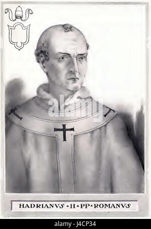 . Pope Adrian II . 9th century. Unknown 24 Adrian II Stock Photo - Alamy