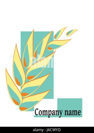 Abstract wheat on white background Stock Vector