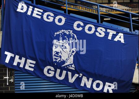 A DIEGO COSTA CHELSEA BANNER I CHELSEA V MANCHESTER CITY STAMFORD BRIDGE STADIUM LONDON ENGLAND 31 January 2015 Stock Photo