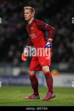 MARC-ANDRE TER STEGEN FC BARCELONA FC BARCELONA ETIHAD STADIUM MANCHESTER ENGLAND 24 February 2015 Stock Photo