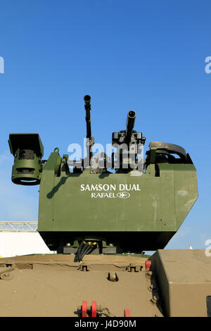 Israel, Rafael’s Samson Dual remote weapon station (RWS) at the Armored ...