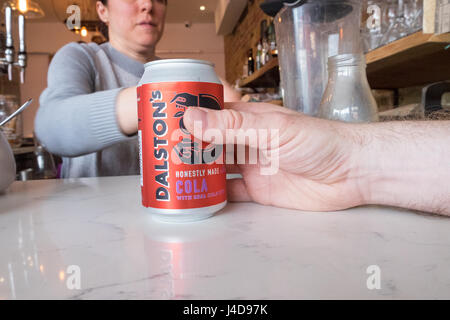 Dalstons new cola drink, made in E3, London hand made cola from cola nuts dalston Stock Photo