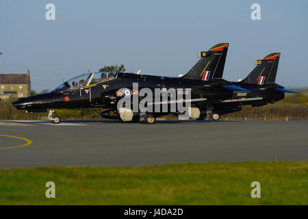 BAe Hawk T2 ZK022, at RAF Valley, Anglesey, Stock Photo