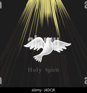 Pentecost Sunday. Holy Spirit. Stock Vector