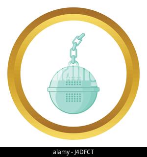 Steel strainer vector icon Stock Vector