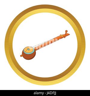 Traditional one string Indian ektara vector icon Stock Vector