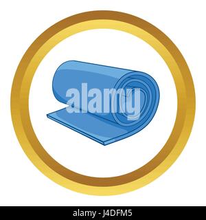 Fitness mat vector icon Stock Vector