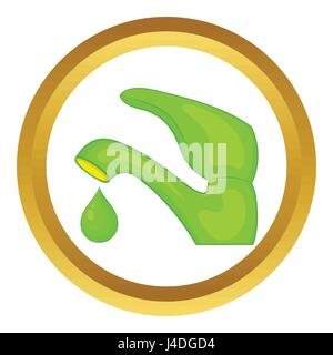 Eco water from faucet vector icon Stock Vector