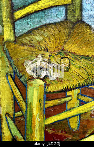 Van Gogh's Chair 1888 Vincent van Gogh 1853– 1890 Dutch The Netherlands ( Pipe ,Tobacco  ) Stock Photo