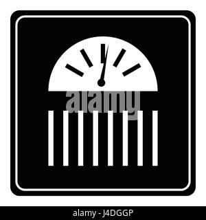 Black scale icon, simple style Stock Vector