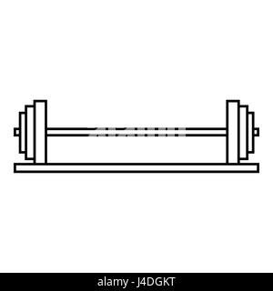 Rod on stand icon, outline style Stock Vector