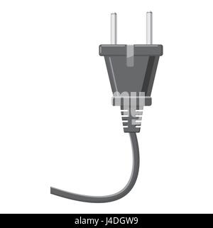 Electrical plug icon, gray monochrome style Stock Vector