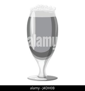 Wine goblet icon, gray monochrome style Stock Vector