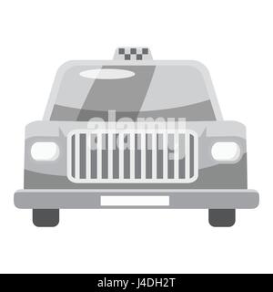 Taxi car icon, gray monochrome style Stock Vector