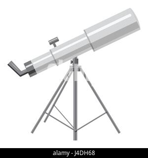 Telescope icon, gray monochrome style Stock Vector