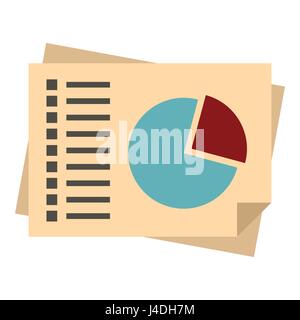 Diagram icon, flat style Stock Vector