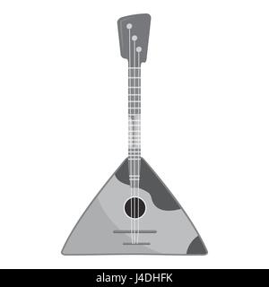 Balalaika icon, gray monochrome style Stock Vector